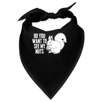 Eichhörnchen lustig Squirrel - Bandana - Schwarz - Vorne
