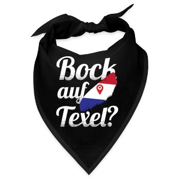 Bock auf Texel Nordholland Niederland Urlaub Insel - Bandana - Schwarz - Vorne