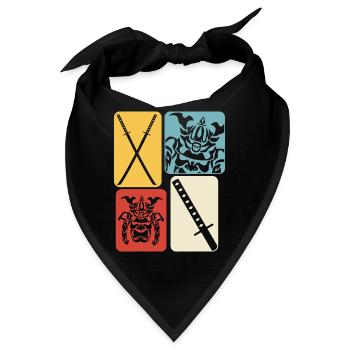 Katana Retro Ninjaschwert Samuraischwert - Bandana - Schwarz - Vorne