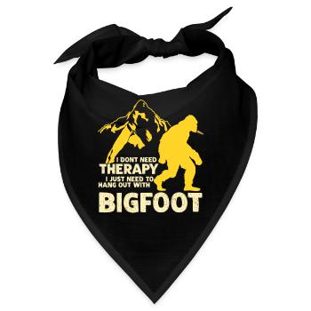 Bigfoot Hiking Sasquatch Outdoor - Bandana - Schwarz - Vorne
