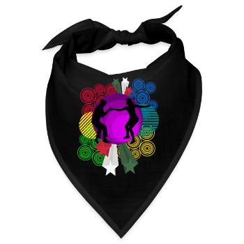 Boogie Woogie Retro Tanzen Swing - Bandana - Schwarz - Vorne