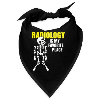 Röntgen Röntgenbild Radiologe Radiologie - Bandana - Schwarz - Vorne
