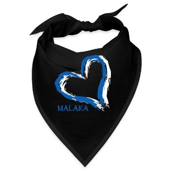 Griechenland Malaka Herz Grieche - Bandana - Schwarz - Vorne