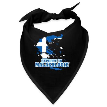Malaka Grieche lustig Griechenland - Bandana - Schwarz - Vorne