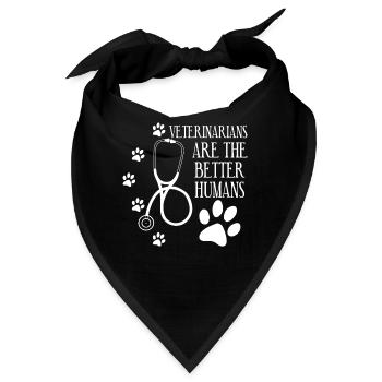 Tierarzt Veterinär Tierarztpraxis - Bandana - Schwarz - Vorne