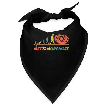 Mettbrötchen Hackfleisch Mett - Bandana - Schwarz - Vorne