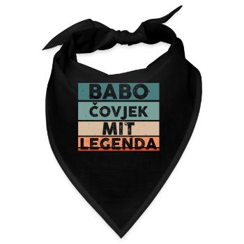 Babo Bosnien Vater Bosnischer Papa Balkan Bosna - Bandana - Schwarz - Vorne