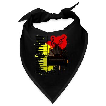 Orgel Orgelspieler Spruch Organist - Bandana - Schwarz - Vorne