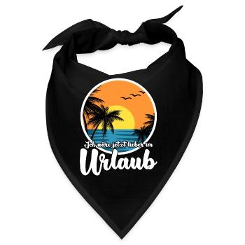 Urlaub Sommerurlaub Urlauber - Bandana - Schwarz - Vorne
