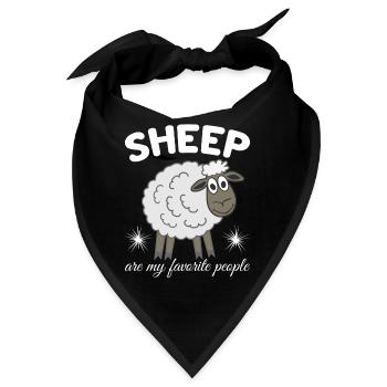 Schaf Schafe Schäfer Schäfchen - Bandana - Schwarz - Vorne
