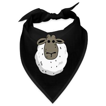 Schaf Schafe lustig Schäfchen - Bandana - Schwarz - Vorne
