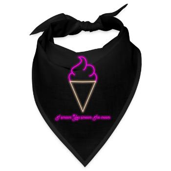 Eis Eiscreme Spruch Eisbecher - Bandana - Schwarz - Vorne