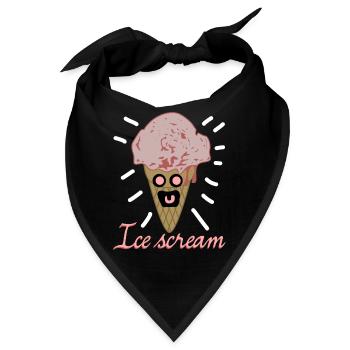 Eis Eiscreme Gespenst - Bandana - Schwarz - Vorne