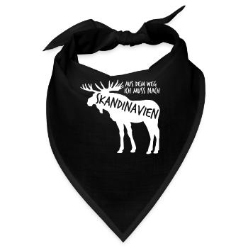 Skandinavien Elch Elche Skandinavier - Bandana - Schwarz - Vorne