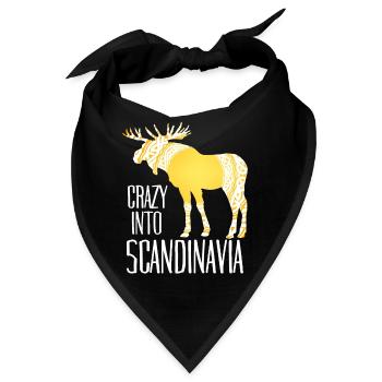 Skandinavien Wikinger Elch - Bandana - Schwarz - Vorne