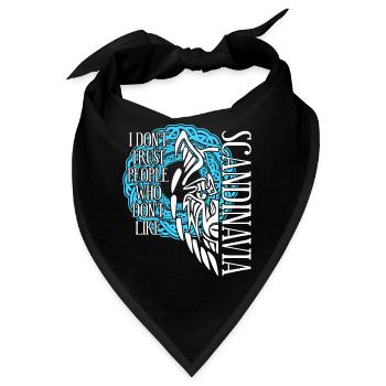 Skandinavien Wikinger Wolf - Bandana - Schwarz - Vorne