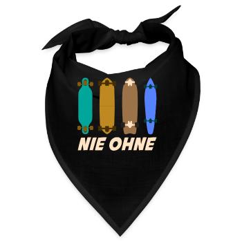 Longboard Longboarding Longboarder - Bandana - Schwarz - Vorne