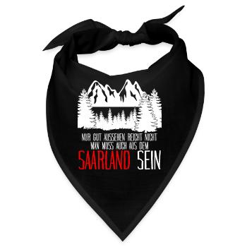 Saarland Spruch Saarländer - Bandana - Schwarz - Vorne