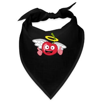 Kirschen Engel Heiligenschein Kirsche - Bandana - Schwarz - Vorne