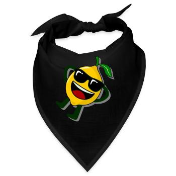 Zitrone entspannte Zitronen - Bandana - Schwarz - Vorne