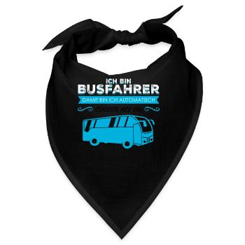Busfahrer Linienbus - Bandana - Schwarz - Vorne