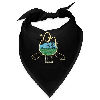 Zugspitze Wandern - Bandana - Schwarz - Vorne