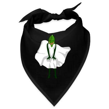 Gurke mit Kleid Gurken - Bandana - Schwarz - Vorne