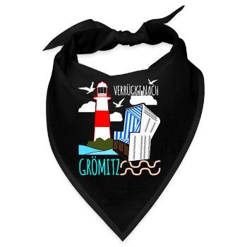 Verrückt nach Grömitz - Bandana - Schwarz - Vorne