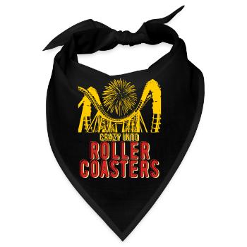 Achterbahn Freizeitpark Achterbahnfahrer - Bandana - Schwarz - Vorne