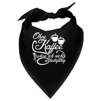 Morgenmuffel Kaffeetrinker Kaffee - Bandana - Schwarz - Vorne