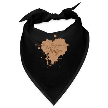 Kaffee Spruch Kaffeebecher Kaffeetrinker - Bandana - Schwarz - Vorne