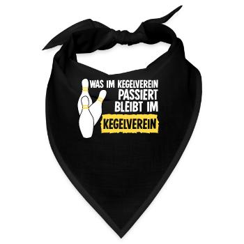 Kegelverein Kegeln Kegler Kegelbahn - Bandana - Schwarz - Vorne