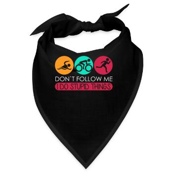 Triathlon lustig Triathleten Triathlet - Bandana - Schwarz - Vorne