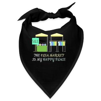 Trödelmarkt Flohmarkt Händler - Bandana - Schwarz - Vorne