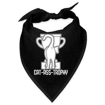 Cat from behind - Bandana - Schwarz - Vorne
