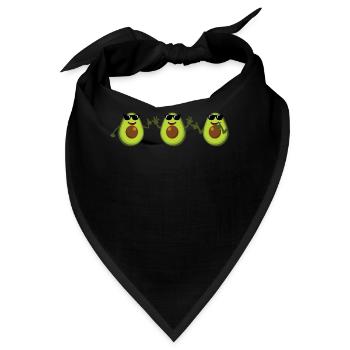 Avocado Dancing Avocados - Bandana - Schwarz - Vorne