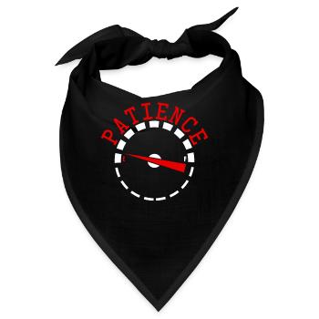 Impatient Impatience Patience - Bandana - Schwarz - Vorne