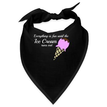 Ice Cream Joke Icecream - Bandana - Schwarz - Vorne