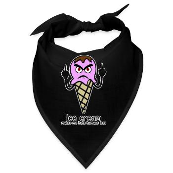 Ice Cream Grumpy Icecream - Bandana - Schwarz - Vorne