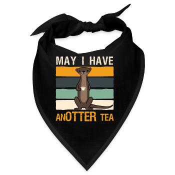 Tea Cup Otter Tea Bag - Bandana - Schwarz - Vorne