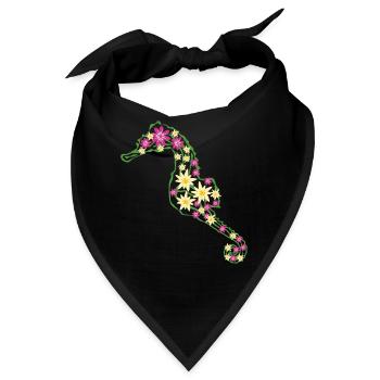 Seepferdchen Seepferd - Bandana - Schwarz - Vorne