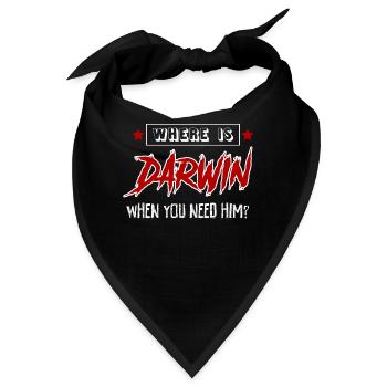 Darwin Darwinism Misanthrope - Bandana - Schwarz - Vorne