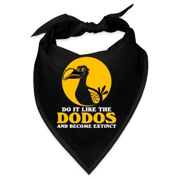 Dodo become extinct - Bandana - Schwarz - Vorne