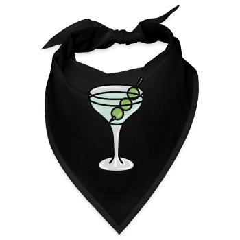 Martini Glas with Olives - Bandana - Schwarz - Vorne