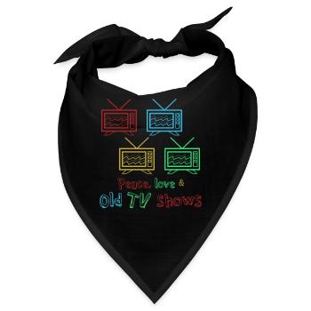 Retro TV Television 90s 80s - Bandana - Schwarz - Vorne
