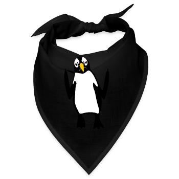 Grumpy Penguins Middle Finger Penguin - Bandana - Schwarz - Vorne