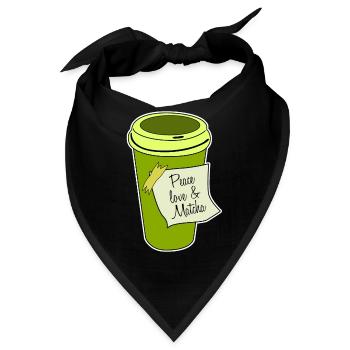 Matcha Tea Japanese Green Tea Powder - Bandana - Schwarz - Vorne