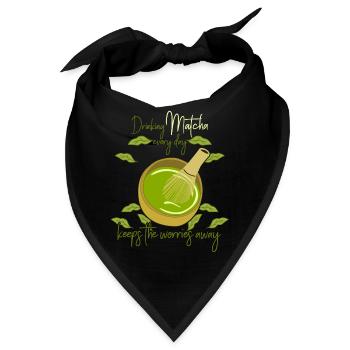 Japanese Green Tea Japan Matcha Tea - Bandana - Schwarz - Vorne