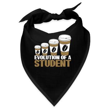 Students Coffee Student - Bandana - Schwarz - Vorne