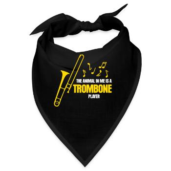 Trombone Trombonist Brass Music - Bandana - Schwarz - Vorne